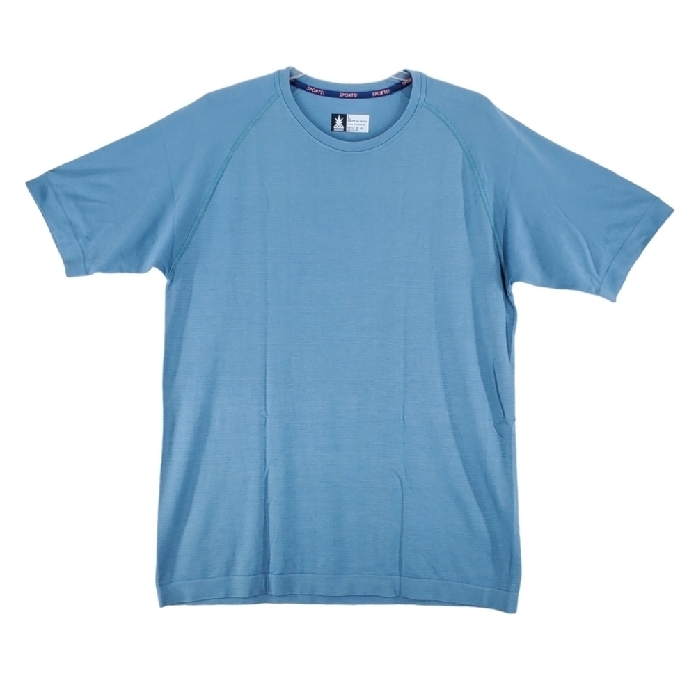 Chubbies Performance T-Shirt Tee Mens L Teal Blue Raglan Short Sleeve Crewneck